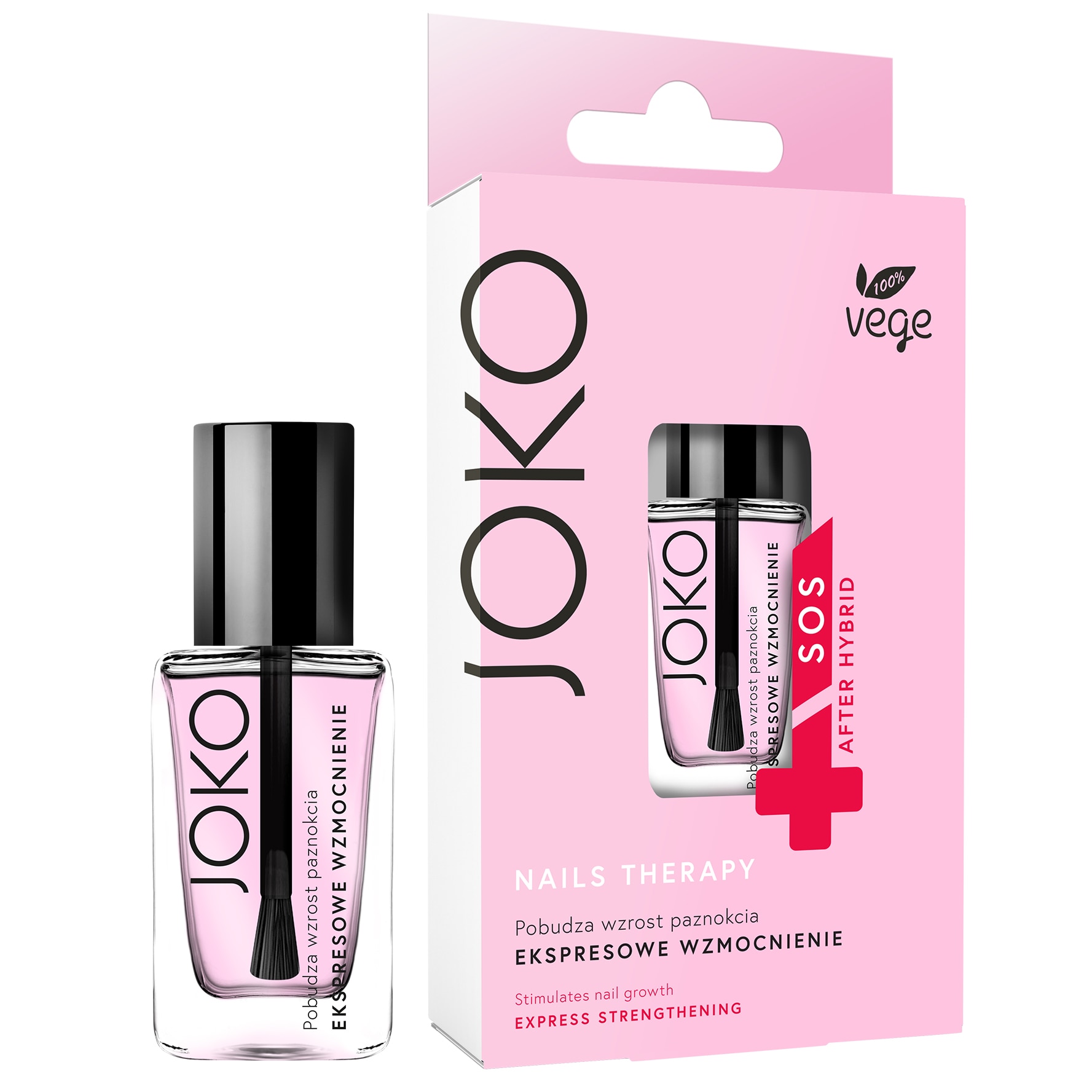 Tratament unghii JOKO 100% Vegan SOS After Hybrid, Roz