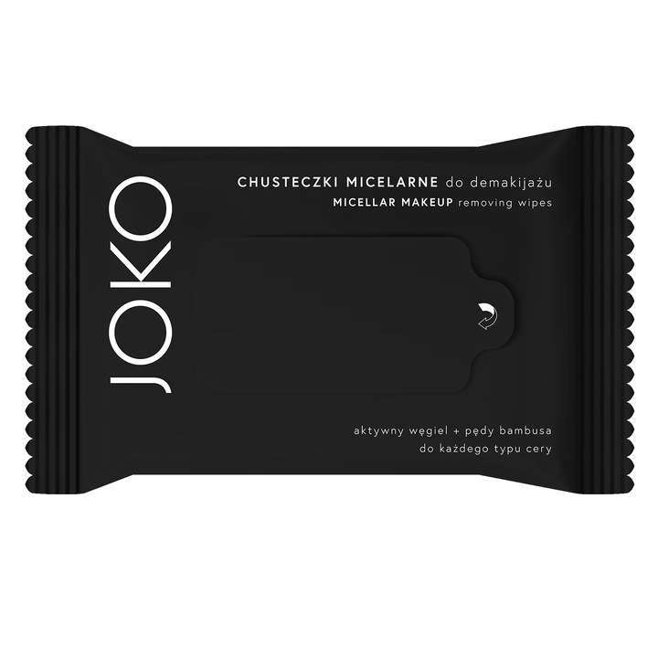 Servetele demachiante micelare JOKO cu carbune activ si extract de bambus 15 buc/pachet