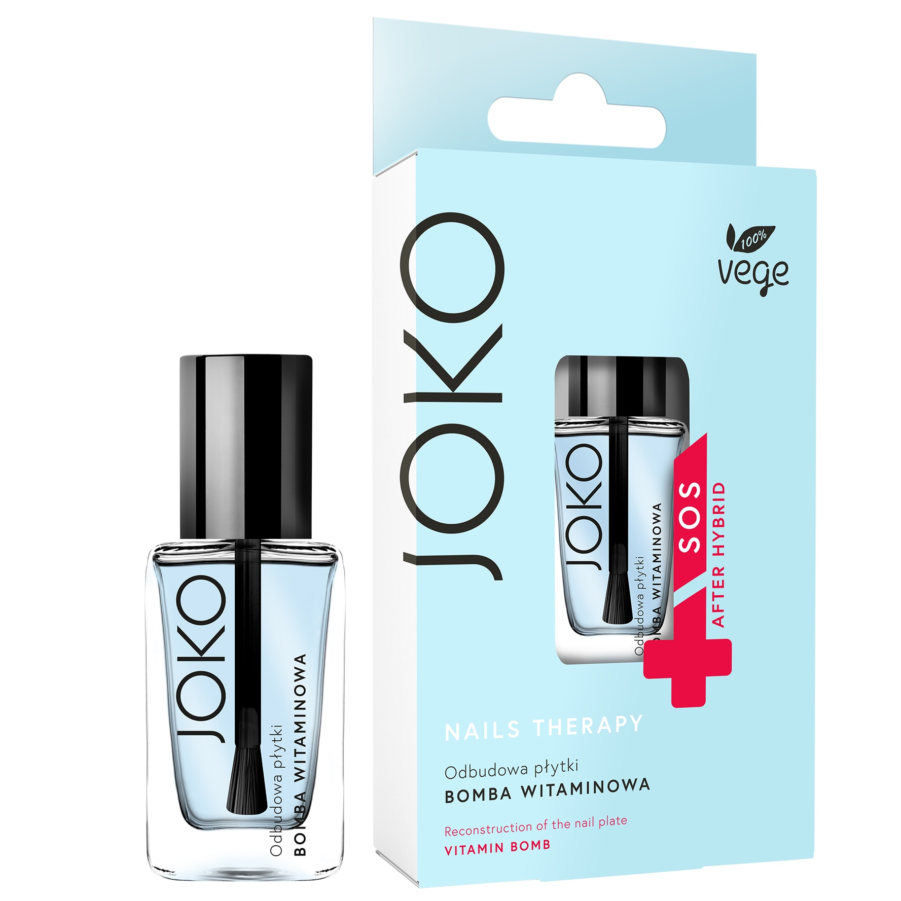Tratament unghii JOKO 100% Vegan SOS After Hybrid, Albastru