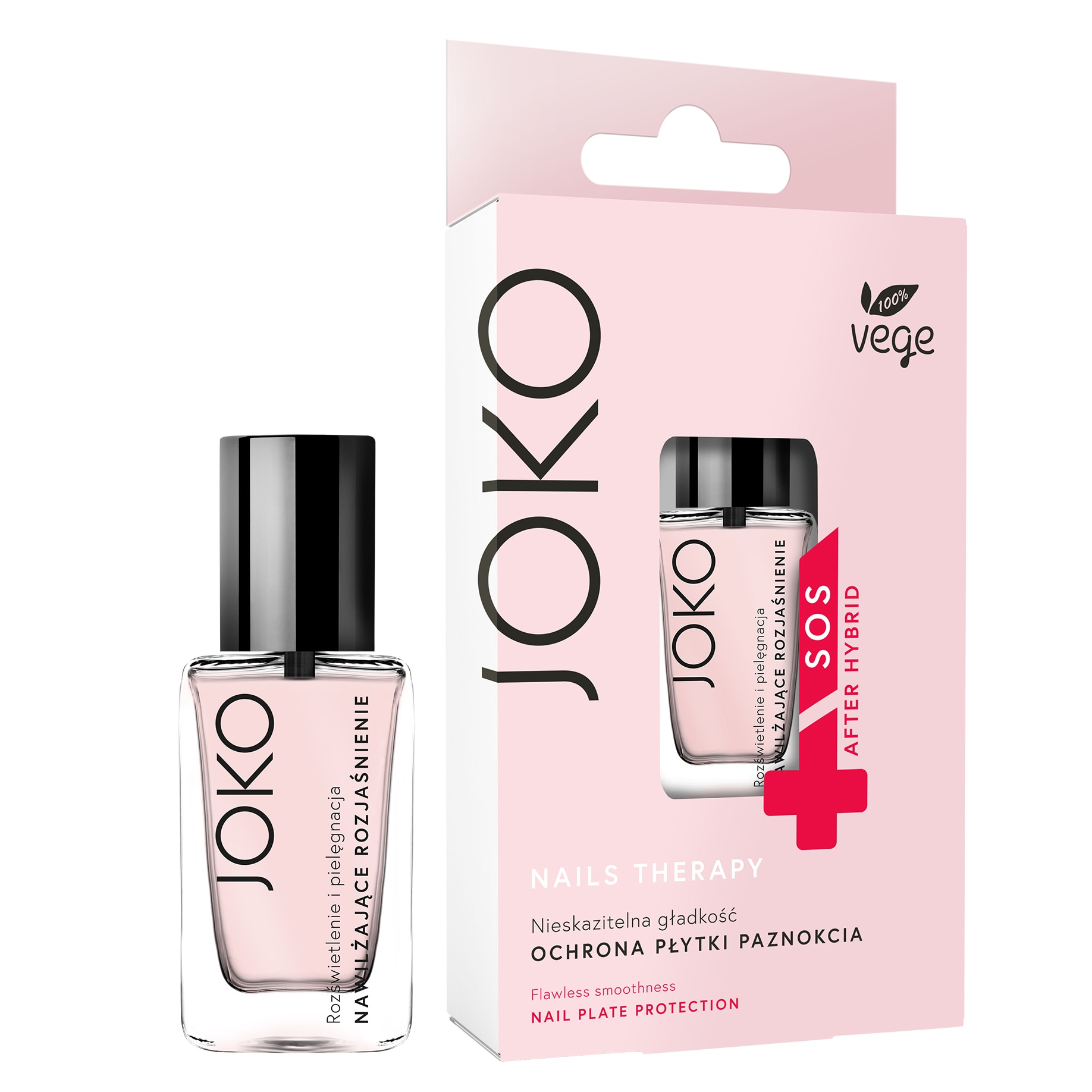Tratament unghii JOKO 100% Vegan SOS After Hybrid, Roz deschis