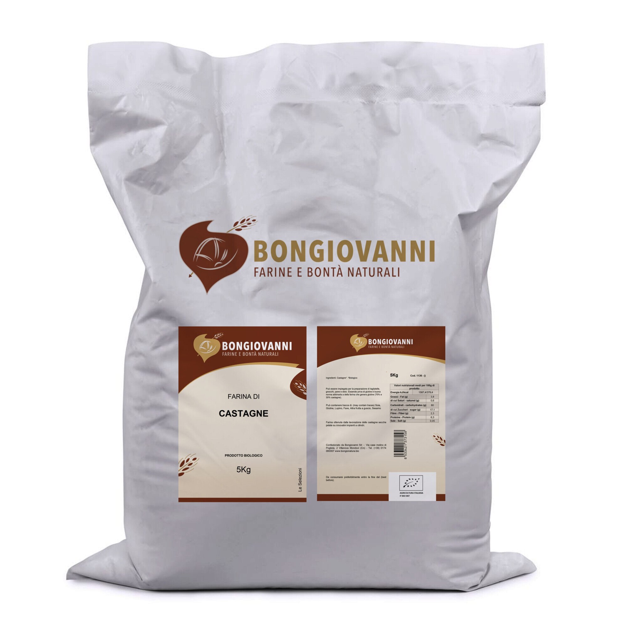 Faina de castane BIO, BONGIOVANNI, 5 Kg