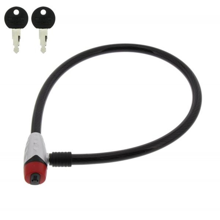 Burg Wachter 650 80 L kerékpár kábel, 2 kulccsal, fekete