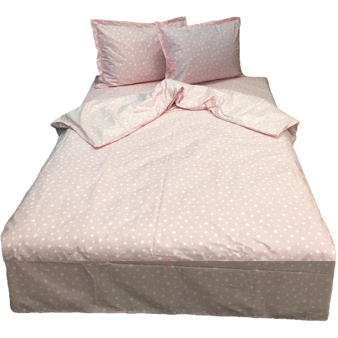 Set lenjerie, 4 piese bumbac ranforce, pentru saltea de 1,60m, by Liz Line - L4R21160