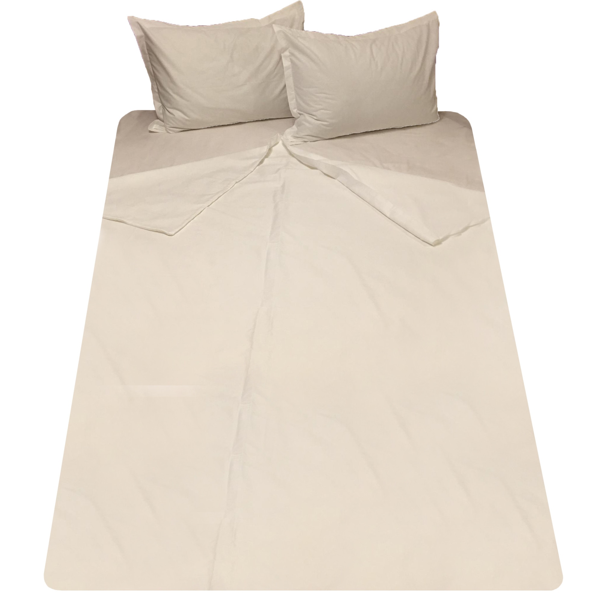 Set lenjerie alba, 4 piese bumbac ranforce, pentru saltea de 1,60m, by Liz Line - L4R2160