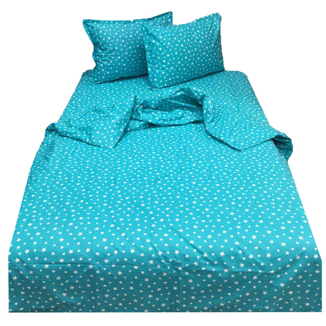 Set lenjerie cu elastic, 4 piese bumbac ranforce, pentru saltea de 1,60m, by Liz Line - L4RE22160