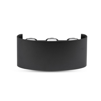 Aplica LED de exterior V-TAC 8615, iluminat Sus-Jos, 6W, 540 lm, temperatura lumina calda (3000K), IP54, Aluminiu, Negru Aplica LED de exterior V-TAC 8615, iluminat Sus-Jos, 6W, 540 lm, temperatura lumina calda (3000K), IP54, Aluminiu, Negru