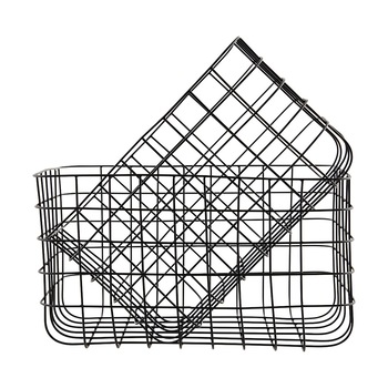 Set 2 cosuri de depozitare, House Doctor, negru, 20 X 28 X 16 cm Set 2 cosuri de depozitare, House Doctor, negru, 20 X 28 X 16 cm