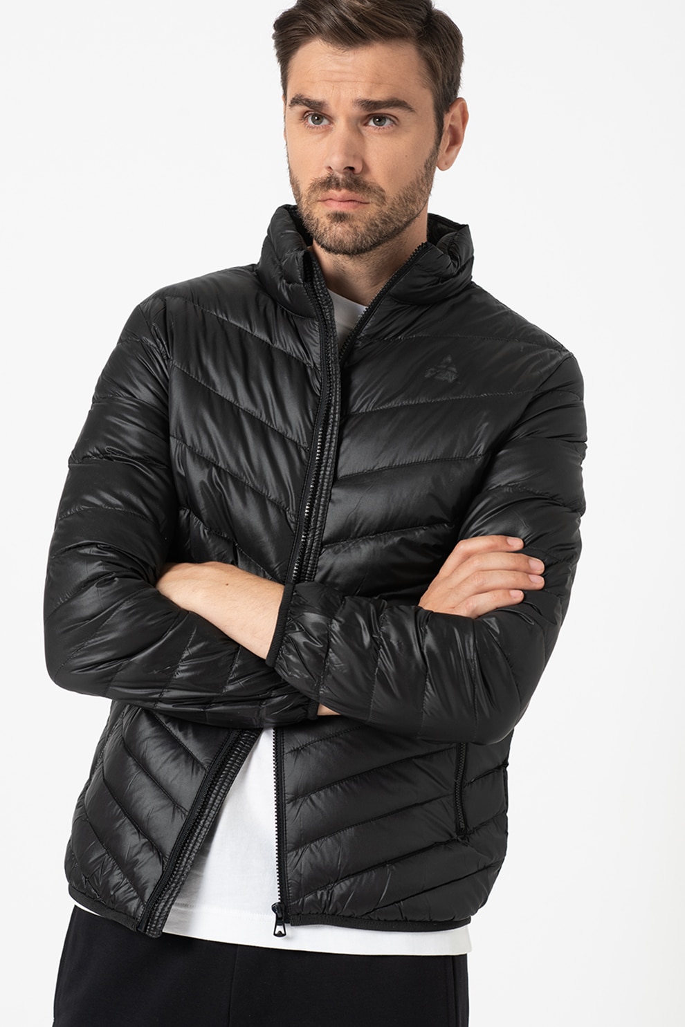 PeakSport, Geaca cu umplutura de puf Peak Advance, Negru, S