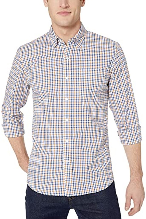 Găsiți cămașă Goodthreads pentru bărbați, slim fit, mânecă lungă, bumbac, Multicolor