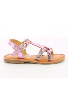 Mod8 kids, Sandale de piele, fete, cu barete incrucisate, Roz Mod8 kids, Sandale de piele, fete, cu barete incrucisate, Roz