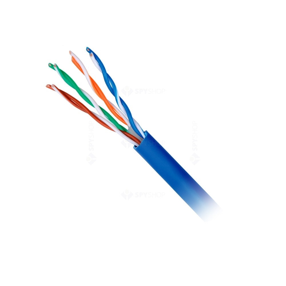 Cablu de retea, UTP, CAT5e, cupru integral, 4X2XAWG24/1, HSEKF424P1, Schrack, rola 305 m
