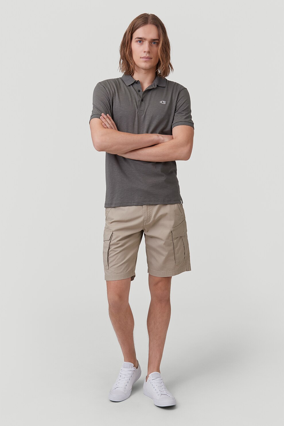 O'Neill, Tricou polo de bumbac organic Jacks Base, Verde militar