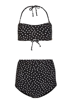 O'Neill, Costum de baie cu 2 piese, bretea halter si buline Bella Talaia, Negru/Alb, 40 O'Neill, Costum de baie cu 2 piese, bretea halter si buline Bella Talaia, Negru/Alb, 40