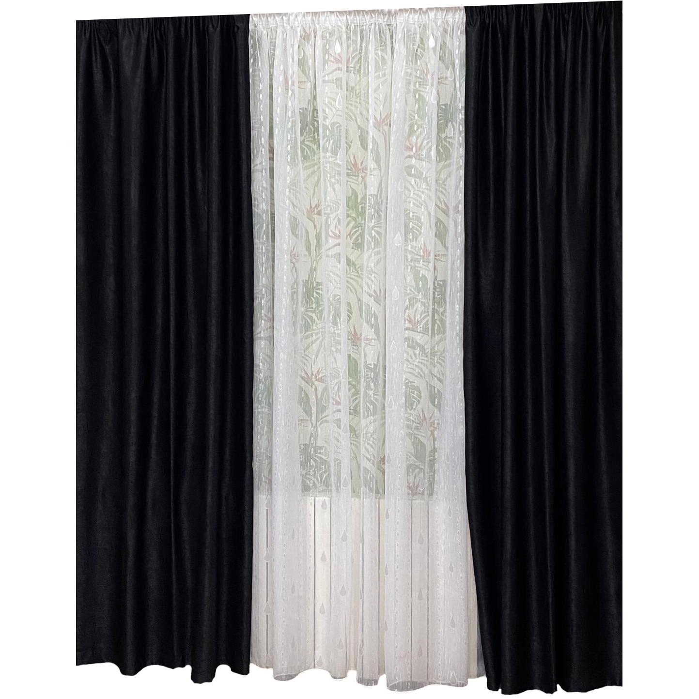 Set doua draperii 140X245cm si perdea 300X245cm by Liz Line-SDP77