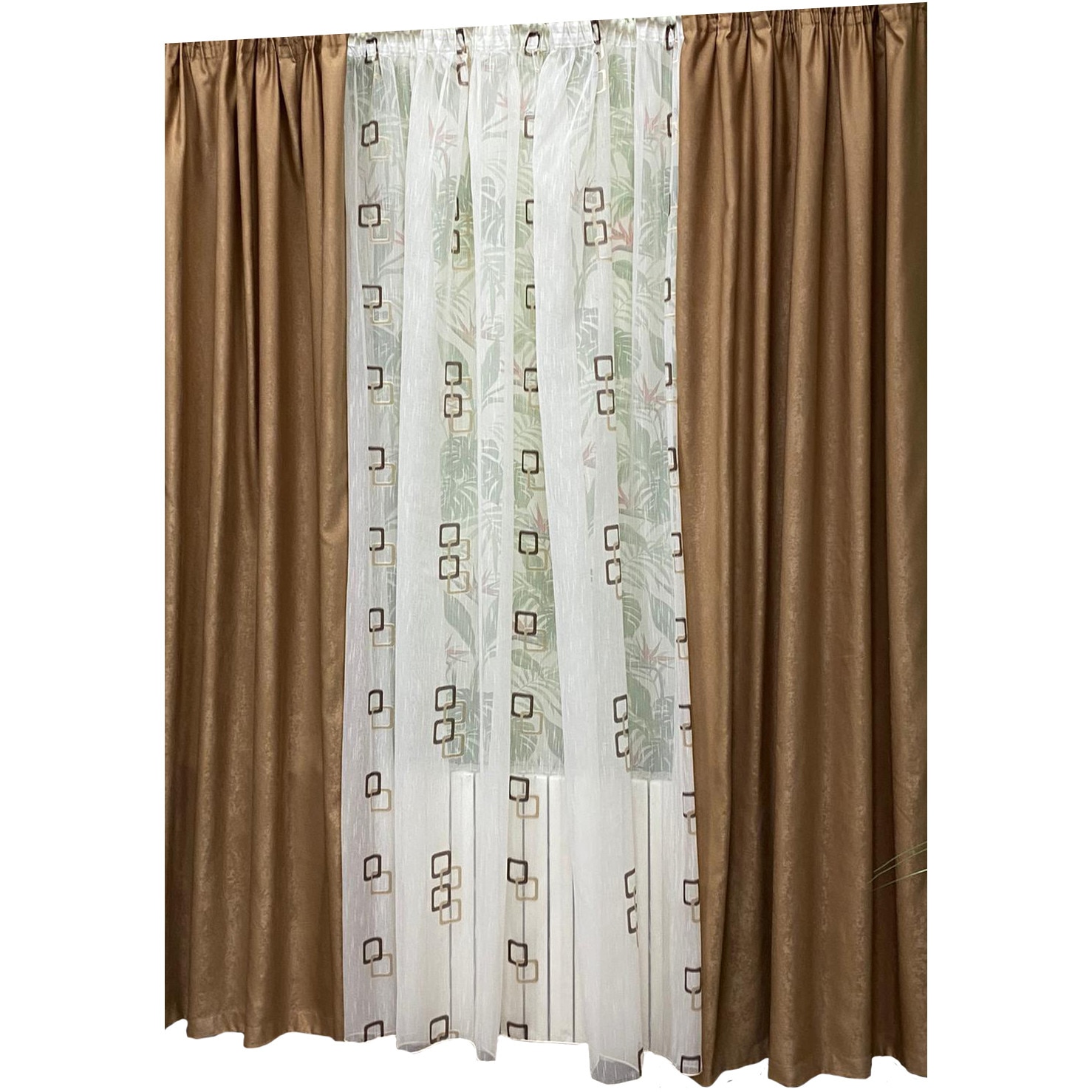 Set doua draperii 140X245cm si perdea 300X245cm by Liz Line-SDP83