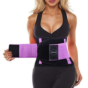 Centura abdominala fitness Premium Jetitude™ pentru slabit, modelarea taliei sau suport lombar tip corset din neopren cu dublu sistem de compresie, Mov Marimea L Centura abdominala fitness Premium Jetitude™ pentru slabit, modelarea taliei sau suport lombar tip corset din neopren cu dublu sistem de compresie, Mov Marimea L