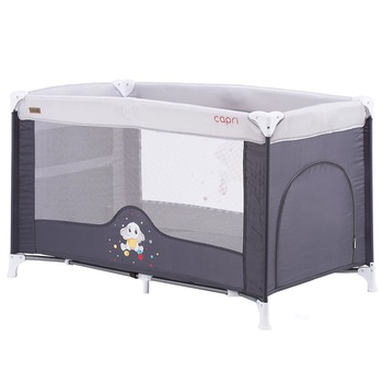 Patut pliabil Chipolino Capri, 125x65 cm, asphalt Patut pliabil Chipolino Capri, 125x65 cm, asphalt