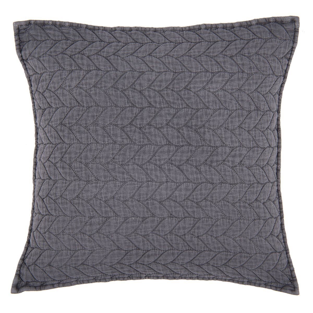 Fata de perna din bumbac gri matlasat 50 cm x 50 cm