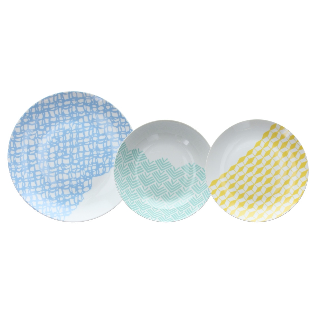 Serviciu de masa 18 piese, Tognana, Madison Happines, portelan, multicolor