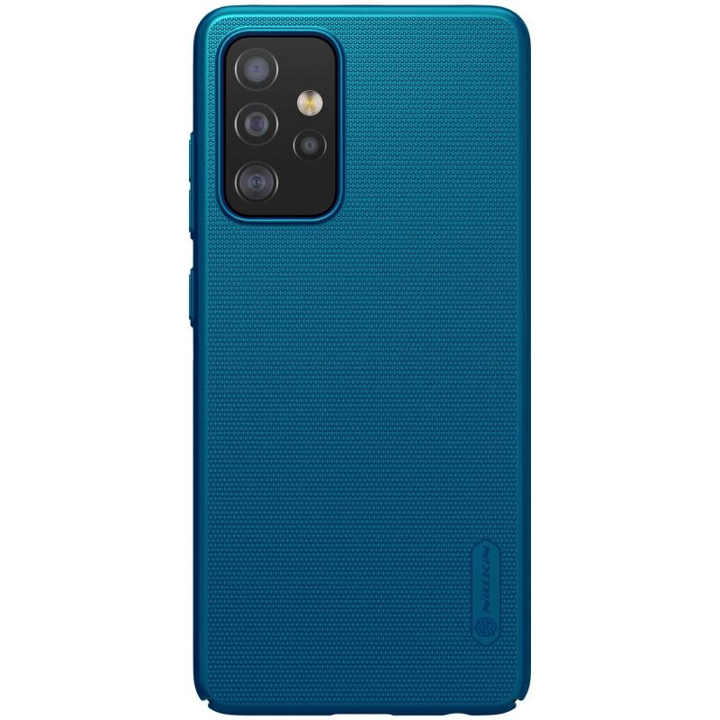 Husa protectie spate din plastic texturat albastru, pentru Samsung Galaxy A52(5G)- Nillkin Frosted Shield