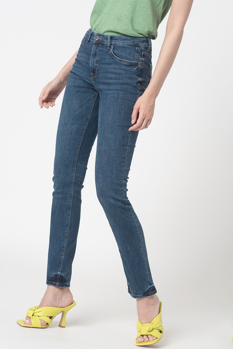 EDC by Esprit, Blugi slim fit, Albastru inchis, W27-L32