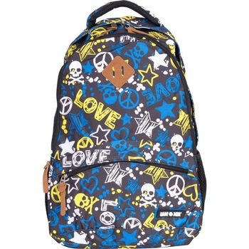 Rucsac Lamonza Peace, ergonomic, 33x45x19 cm, albastru cu negru si galben Rucsac Lamonza Peace, ergonomic, 33x45x19 cm, albastru cu negru si galben
