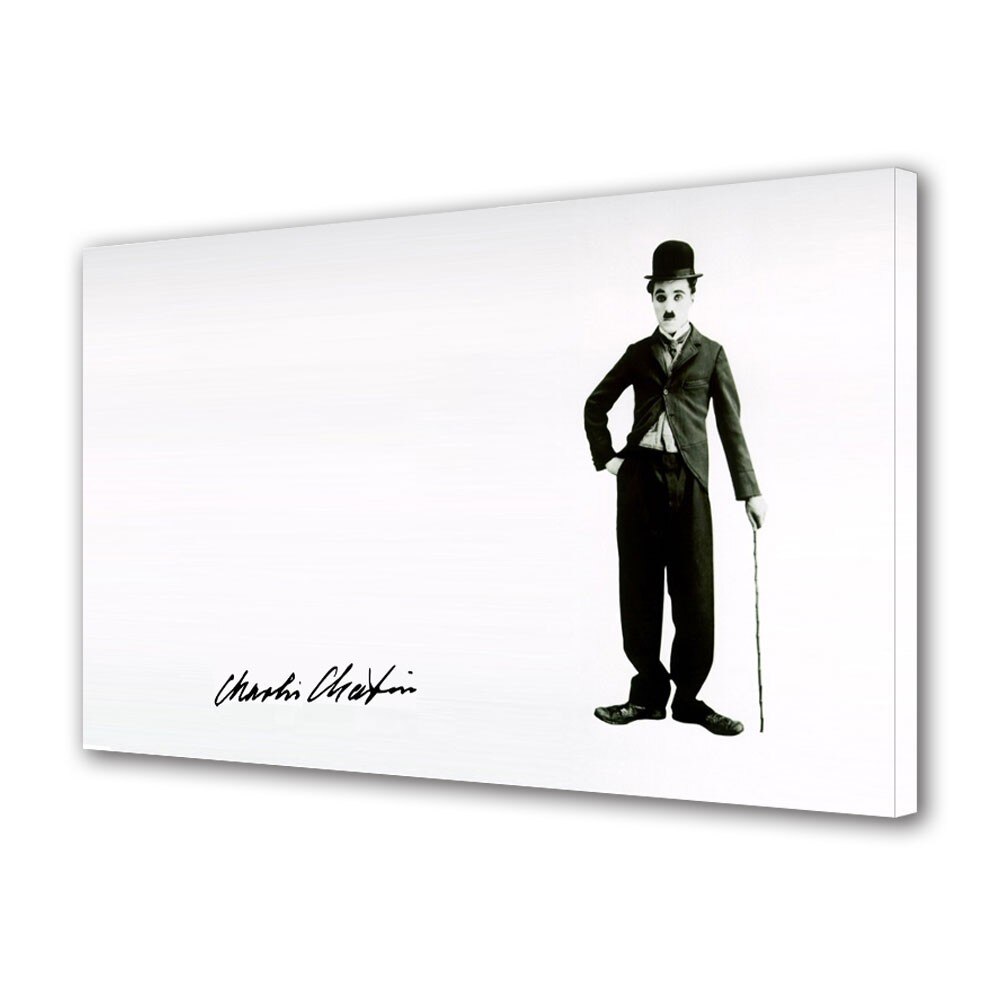Tablou Canvas Personalitati Autograf Charlie Chaplin, 20 x 30 cm