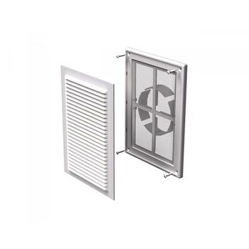 Grila ventilatie dreptunghiulara VENTS MV 125VDS, plasa pentru insecte, diametru reglabil 100 - 150 mm, 182*251 mm Grila ventilatie dreptunghiulara VENTS MV 125VDS, plasa pentru insecte, diametru reglabil 100 - 150 mm, 182*251 mm