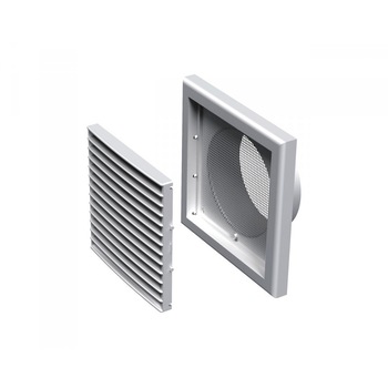 Grila dreptunghiulara VENTS MV 121Vs, plasa pentru insecte,diametru 125 mm, 187*187 mm Grila dreptunghiulara VENTS MV 121Vs, plasa pentru insecte,diametru 125 mm, 187*187 mm