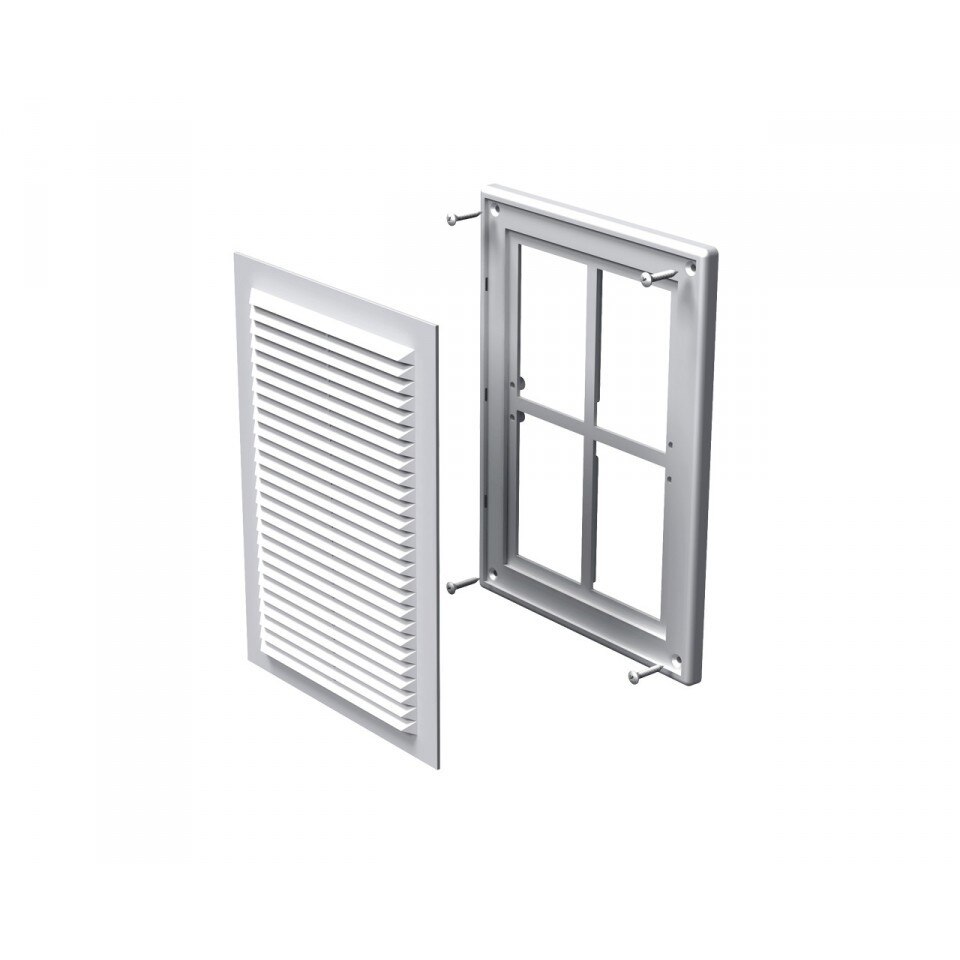 Grila ventilatie dreptunghiulara VENTS MV 125s, plasa pentru insecte, 182*251 mm