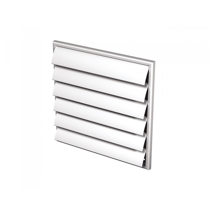 Grila ventilatie patrata VENTS MV 250J, jaluzele gravitationale, 250*250 mm