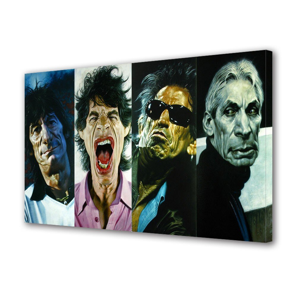Tablou Canvas Personalitati Caricatura Rolling Stones, 20 x 30 cm