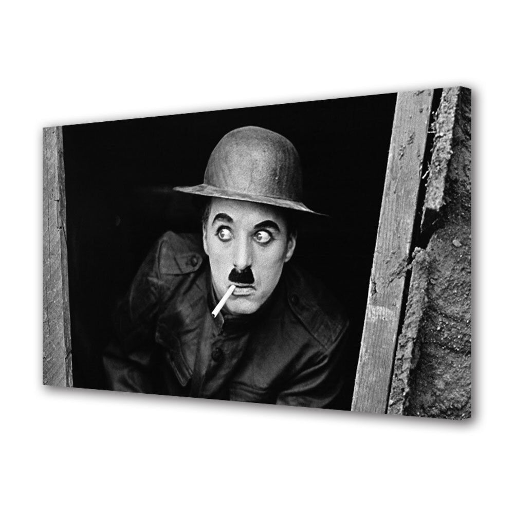 Tablou Canvas Personalitati Charlie Chaplin in rol, 20 x 30 cm