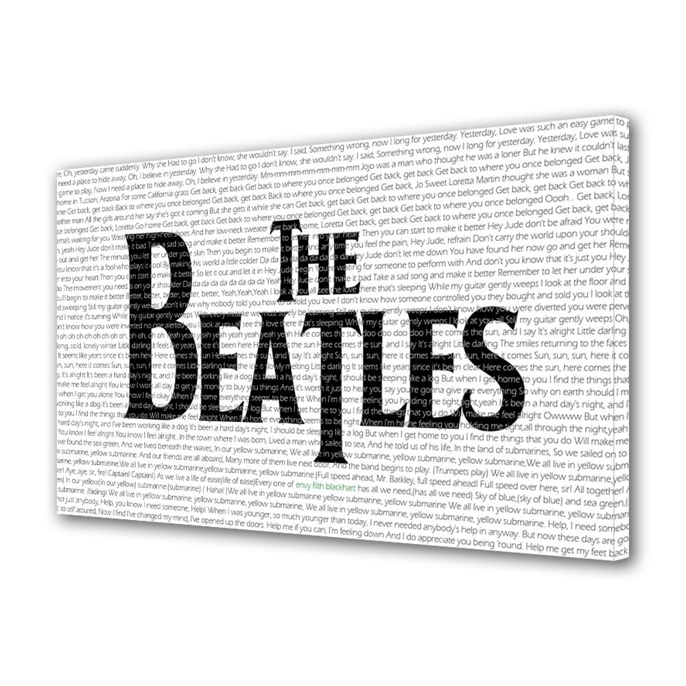 Tablou Canvas Personalitati Sigla formatiei The Beatles, 40 x 60 cm
