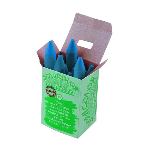 Set creioane cerate, JOVI, 12 buc, Albastru deschis