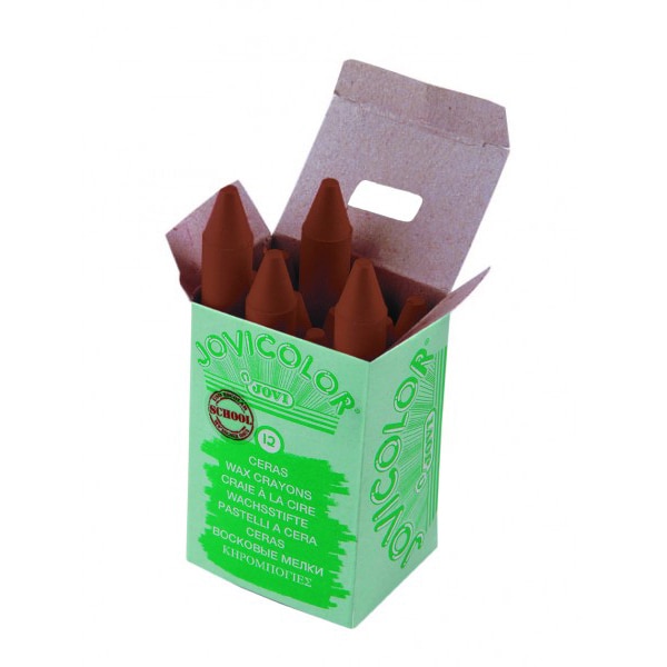 Set creioane cerate, JOVI, 12 buc, Maron