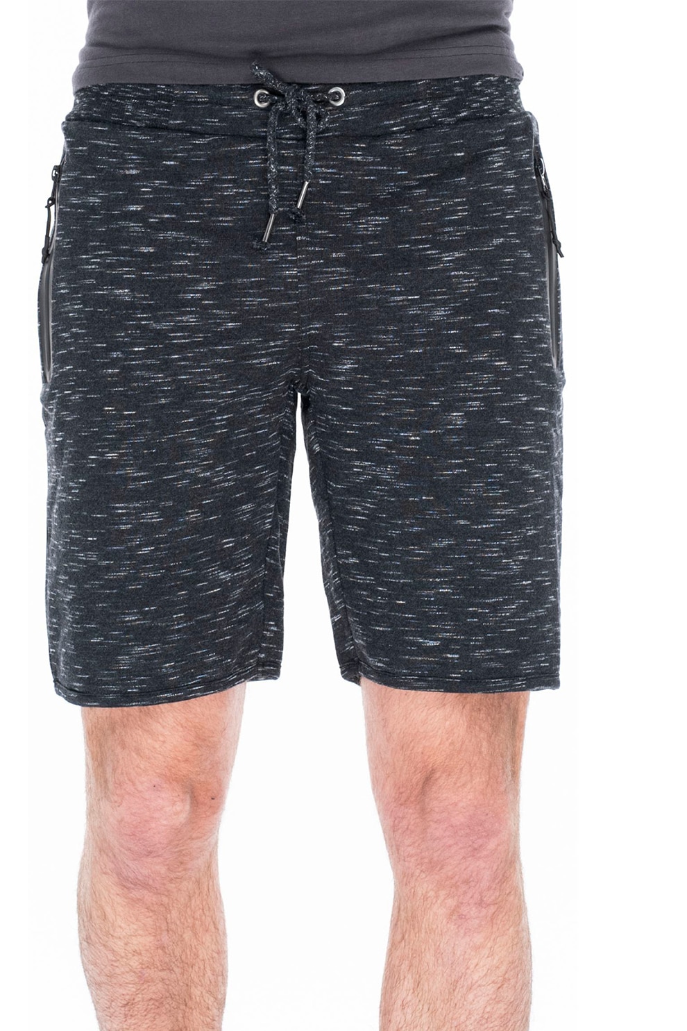 Fundango, Bermude cu model tie-dye Woody, Gri inchis/Alb