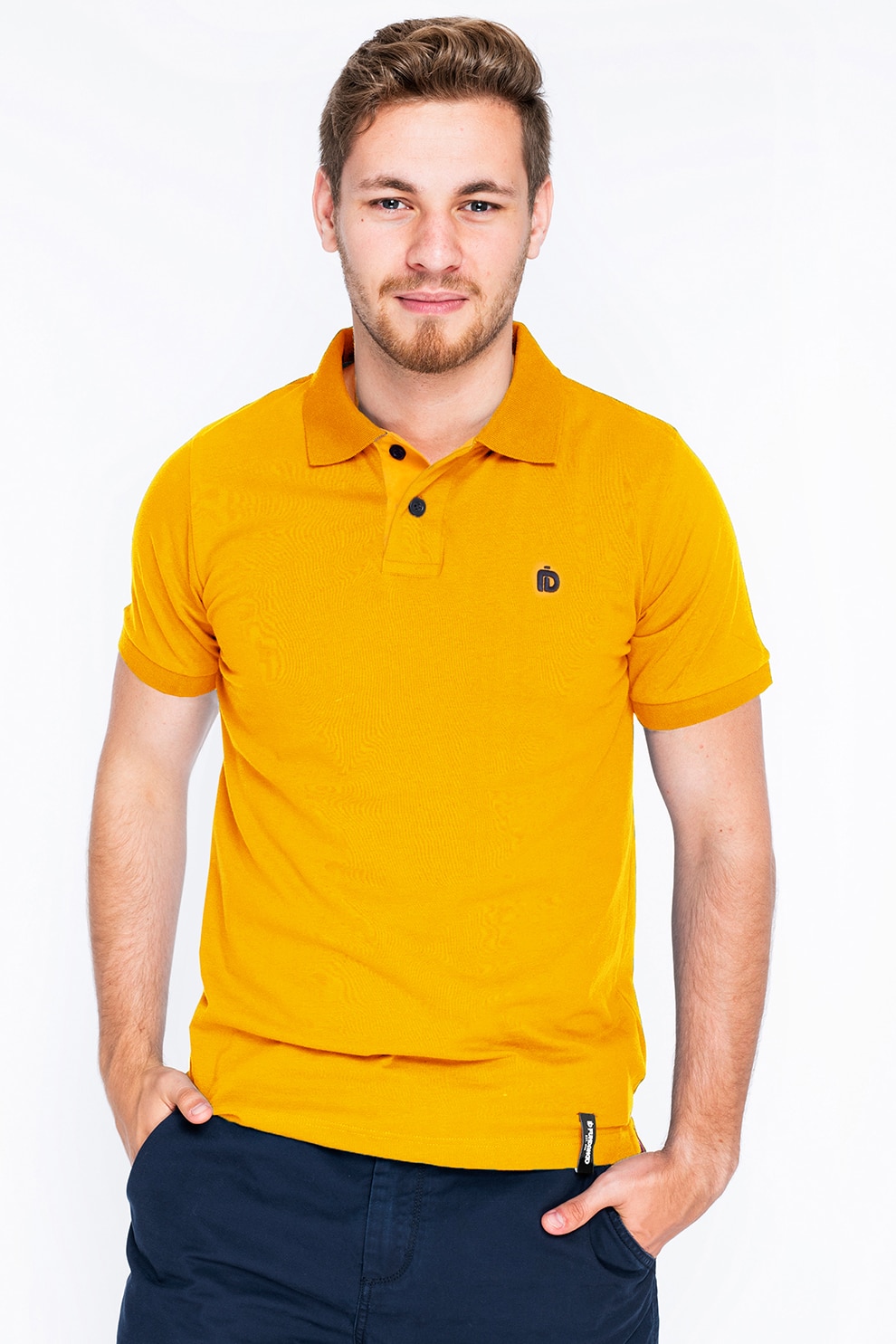 Fundango, Tricou polo cu logo brodat Incognito, Oranj