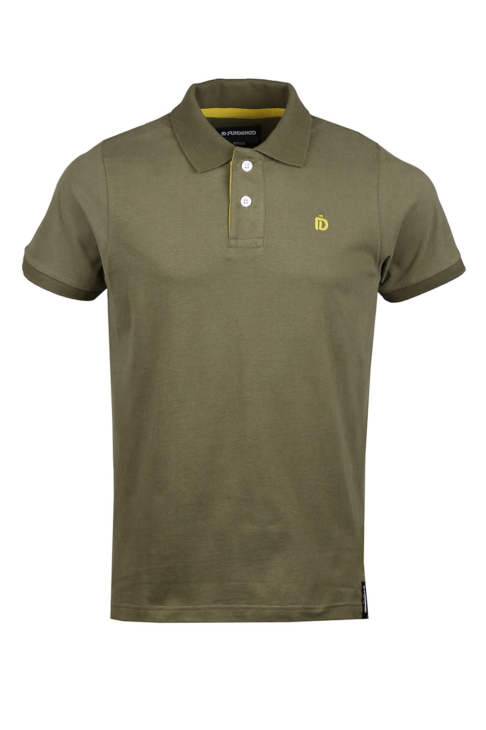 Fundango, Tricou polo cu logo brodat Incognito, Verde militar