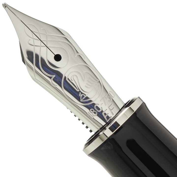 Penita ef din aur de 18k/750 placata cu rodiu pentru stilou m805