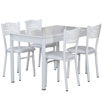 Set masa cu 4 scaune bucatarie Bella Homs 70 x 120 cm Alb Set masa cu 4 scaune bucatarie Bella Homs 70 x 120 cm Alb