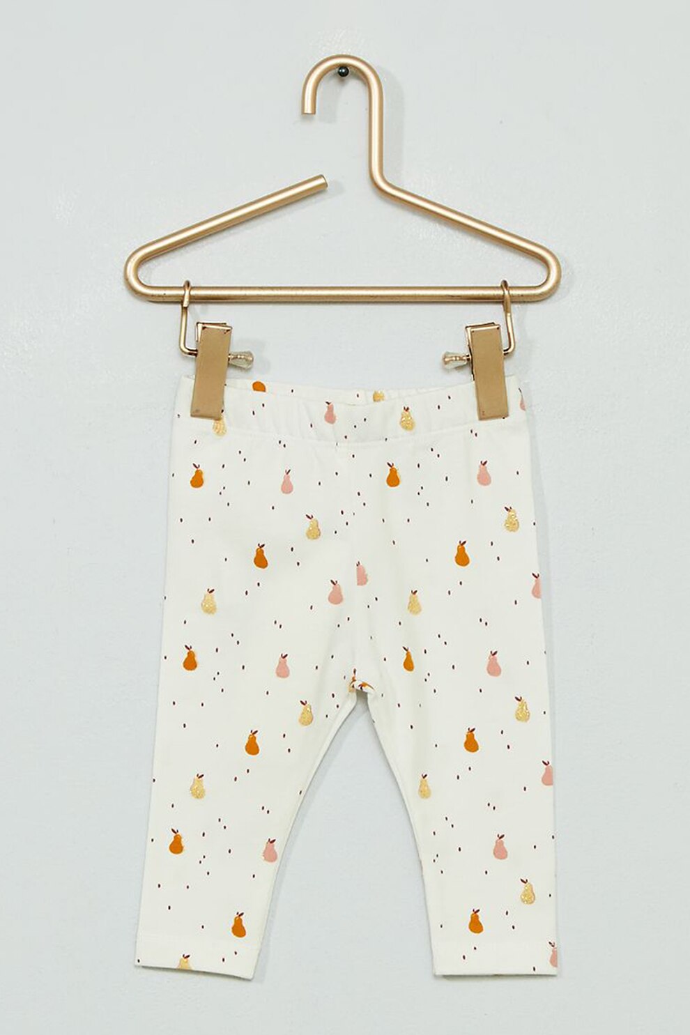 KIABI, Colanti din jerseu cu model, Alb