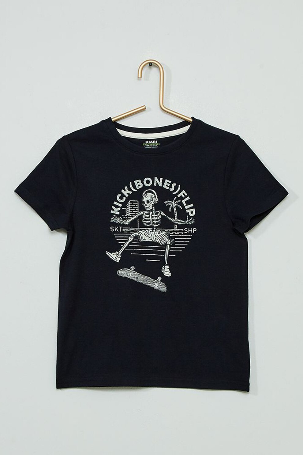 KIABI, Tricou cu imprimeu grafic, Bleumarin