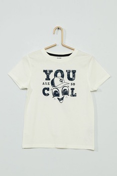KIABI, Tricou cu imprimeu grafic, Alb KIABI, Tricou cu imprimeu grafic, Alb
