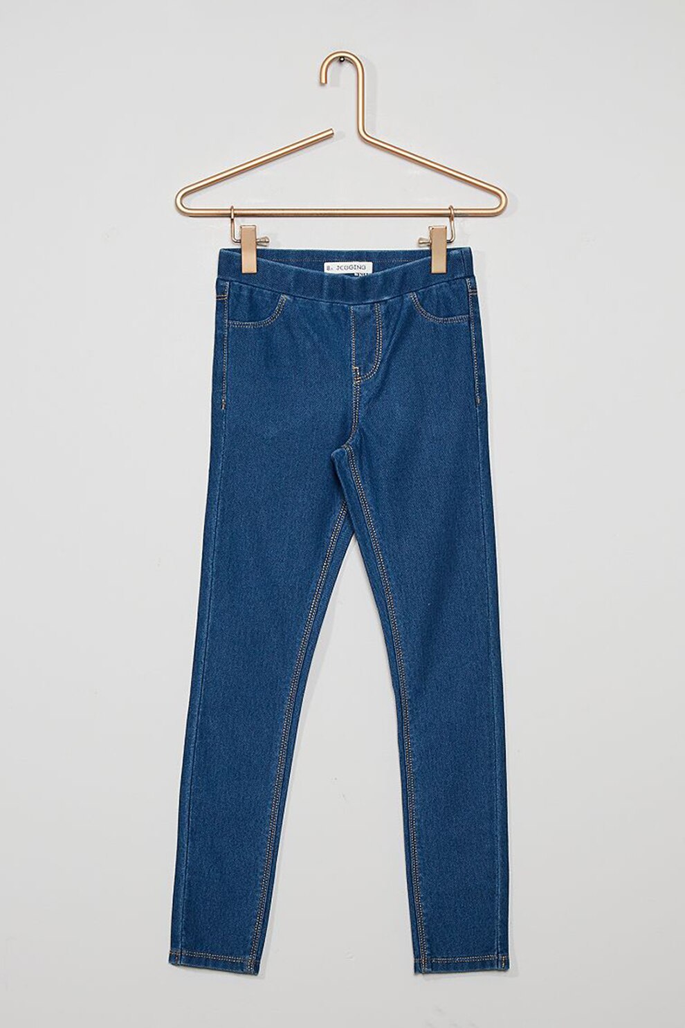 KIABI, Jeggings elastici cu cusaturi contrastante, Bleumarin