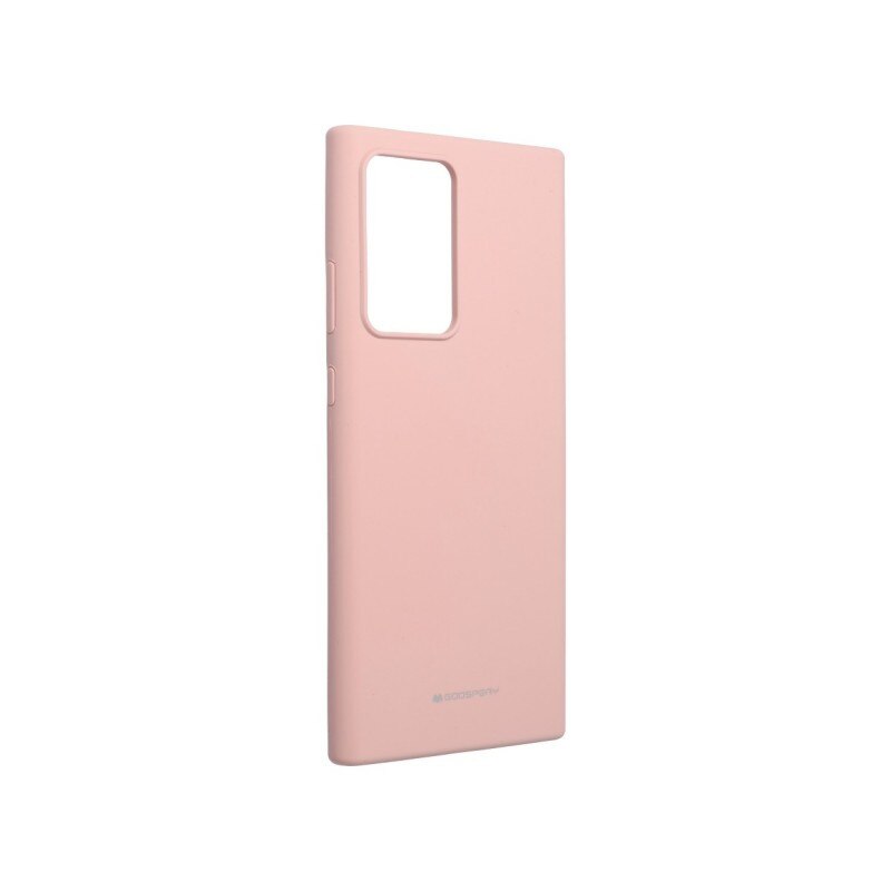 Husa Spate Mercury Silicone Compatibila Cu Samsung Galaxy Note 20 Ultra, Interior Alcantara Soft , Roz
