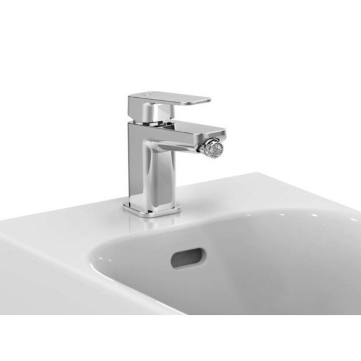 Смесител Ideal Standard, Tonic II, стоящ за биде, 28 mm керамичен затварящ механизъм, ограничител на топла вода - добавен в кутията