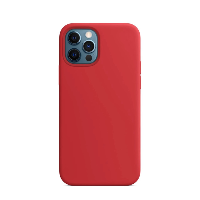 Husa tip MagSafe magnetica din Silicon pentru iPhone 12 Pro Max Red