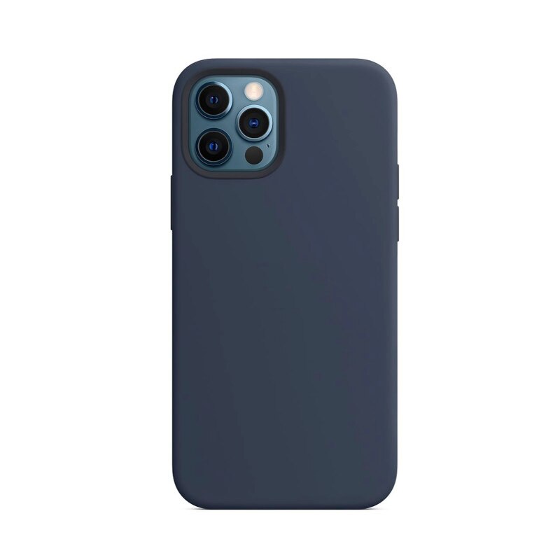 Husa tip MagSafe magnetica din Silicon pentru iPhone 12 Pro / iPhone 12, Navy