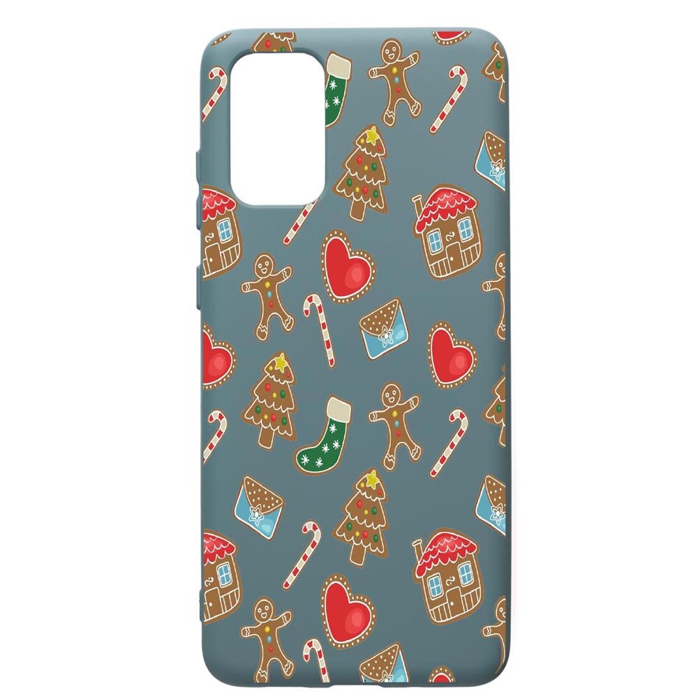 Husa Premium Silicon Compatibila Cu Samsung Galaxy S20 Plus, Sweets, cu interiorul din material textil, protectie camera, Cornflower, PCF353